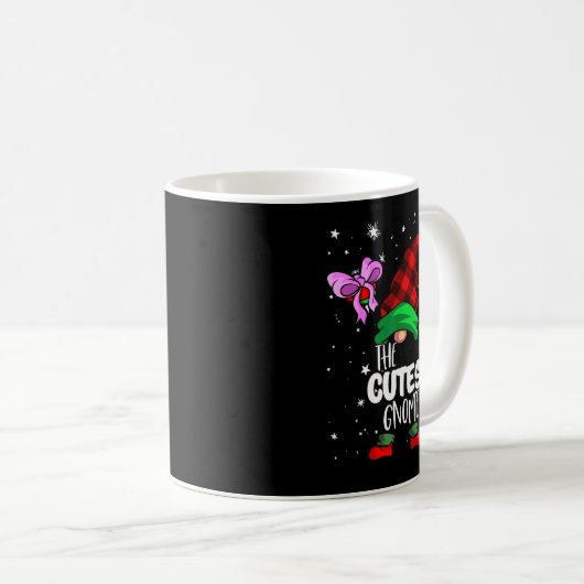 Mug Cutest Gnome Red Buffalo Plaid Matching Family Chr (Devant droit)