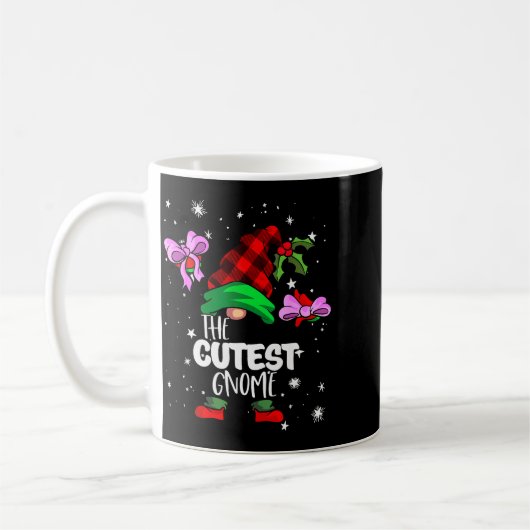 Mug Cutest Gnome Red Buffalo Plaid Matching Family Chr (Gauche)