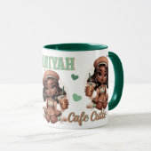 Mug Cutie café glace Brown et verte fille (Devant droit)