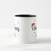 Mug Cutie de Noël Santa Hat Script moderne (Centre)