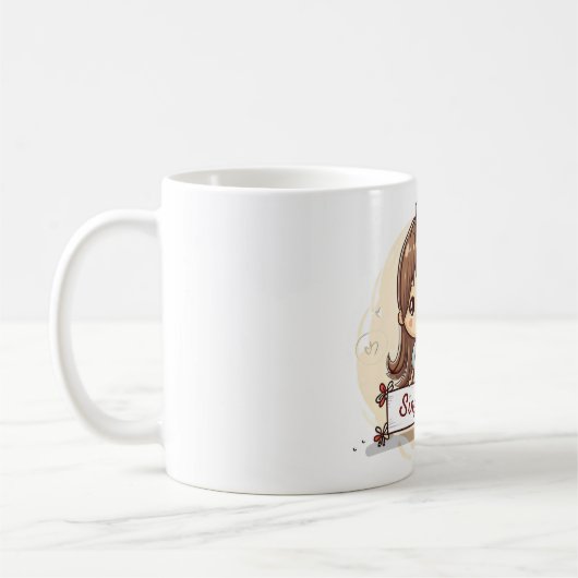 Mug Cutie simple mignonne fille (Gauche)