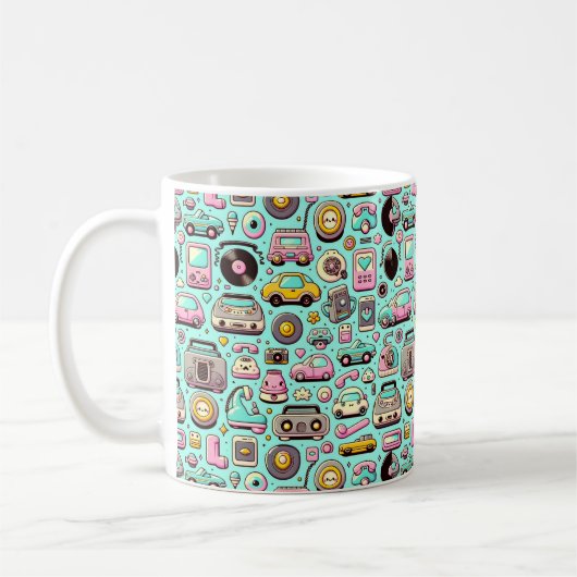Mug Cuties rétro : Pastel Whimsical (Gauche)