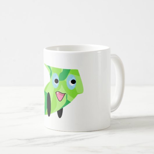 Mug Cutit Kids Art Design Mignonne Chiot Vert (Devant droit)