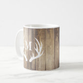 Mug Cuves rustiques en bois de la ferme Deer Antlers (Devant gauche)