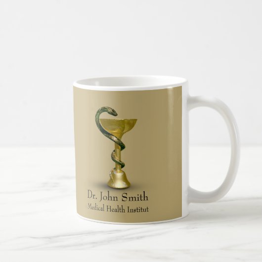 Mug Cuvette beige de serpent Médicale Hygieia Gold Cad (Droite)