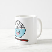 Mug Cuvette heureuse de glucides de baguettes de riz (Devant droit)