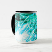 Mug Cyan abstrait (Devant gauche)