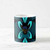 Mug Cyan Abstrait Art Print (Centre)
