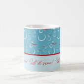 Mug Cyan Red Laisser neiger mignon Snowman Motif de fa (Centre)