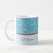Mug Cyan Red Laisser neiger mignon Snowman Motif de fa (Gauche)