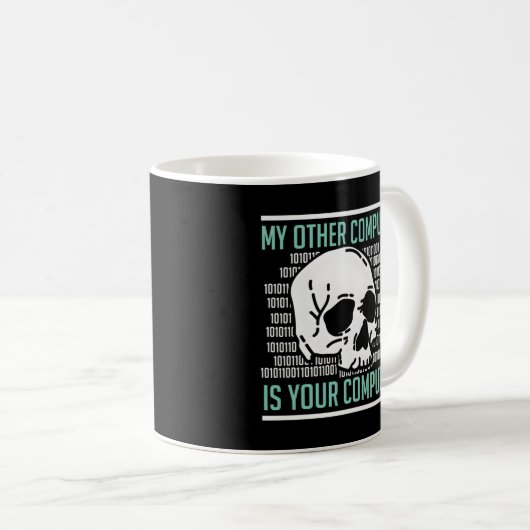 Mug Cyber Hacker Computer Security Expert Cybersecurit (Devant droit)