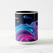 Mug Cyber-Natural Wave Mural Full Wrap Personalized (Centre)