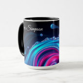 Mug Cyber-Natural Wave Mural Full Wrap Personalized (Devant gauche)