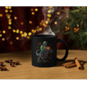 Mug Cyber Neon Skeleton équitation Robo Dino - Hallowe