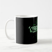 Mug Cyber sécurité | Typographie en verre cassé vert (Gauche)
