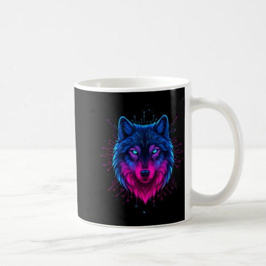 Mug Cyber Wolf For Animal Lovers And Birthday And Birt (Droite)