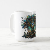 Mug Cybernetic Tree of Life Cosmic Steampunk (Devant gauche)