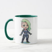 Mug Cyberpunk chibi Girl Green Hair (Gauche)
