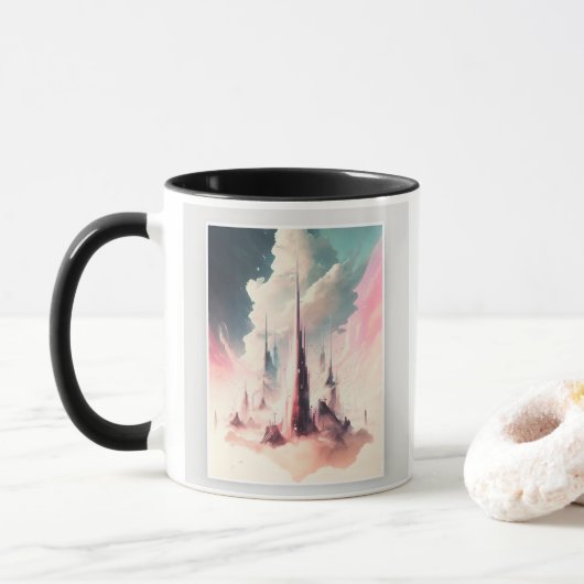 Mug Cyberpunk City (Avec donut)