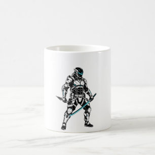 Mug Cyberpunk Mecha Shinobi Futuristic Cyber Ninja Gra