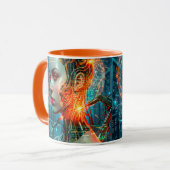 Mug Cyberpunk Neural Nexus Futuristic Cyborg AI (Devant gauche)