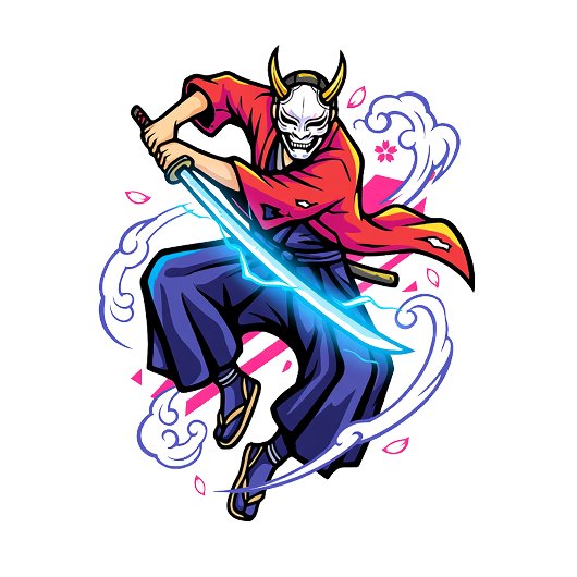 Mug Cyberpunk Oni Samurai - Katana Électrique Japonais