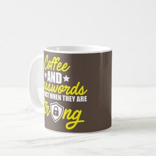 Mug Cybersécurité Informatique Analyste Café Certifié  (Devant gauche)