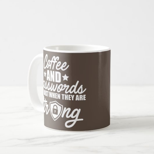 Mug Cybersécurité Informatique Analyste Café Certifié  (Devant gauche)