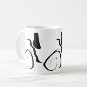 Mug Cycle de rotation : noir et blanc Abstrait (Devant gauche)