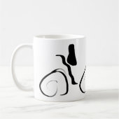 Mug Cycle de rotation : noir et blanc Abstrait (Gauche)