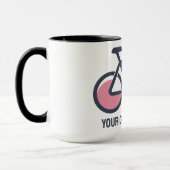 Mug Cyclisme de texte personnalisé (Gauche)