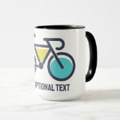Mug Cyclisme de texte personnalisé (Devant droit)