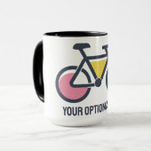 Mug Cyclisme de texte personnalisé (Devant gauche)