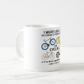 Mug Cyclisme Je pourrais avoir l'air de vous écouter (Devant gauche)