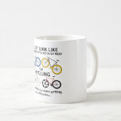 Mug Cyclisme Je pourrais avoir l'air de vous écouter (Devant droit)