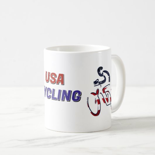 Mug Cyclisme Patriotique USA (Devant droit)