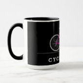 Mug Cyclisme with pink bicycle (Gauche)