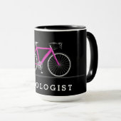 Mug Cyclisme with pink bicycle (Devant droit)