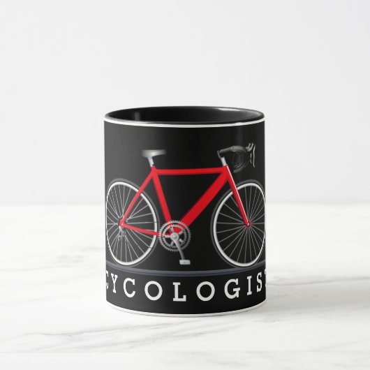 Mug Cyclisme with red bicycle (Centre)