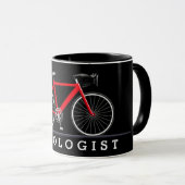 Mug Cyclisme with red bicycle (Devant droit)