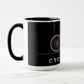 Mug Cyclisme with red bicycle (Gauche)