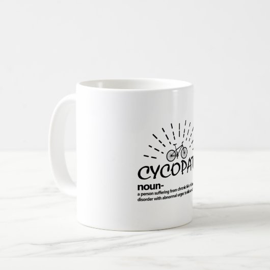 Mug Cycliste Cycopath (Devant gauche)