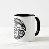 Mug Cycliste Tribal (Devant droit)