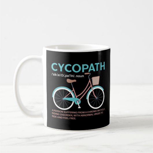 Mug Cyclistes Cyclistes Cycopath Funky  (Gauche)