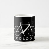 Mug CYCOLOGIST Texte et Bicyclette blanche (Centre)