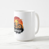 Mug Cycologiste Aventure à vélo : Tir graphique au cou (Devant droit)