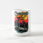 Mug Cycopath : Conception du vélo couché de soleil (Centre)