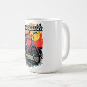 Mug Cycopath : Conception du vélo couché de soleil (Devant droit)