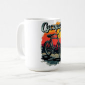 Mug Cycopath : Conception du vélo couché de soleil (Devant gauche)
