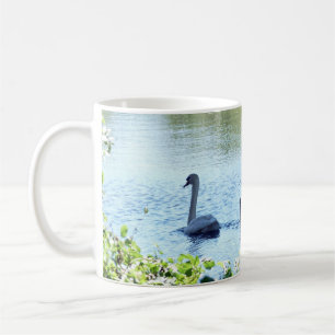 Mug Cygne avec cygneaux sur la rivière
